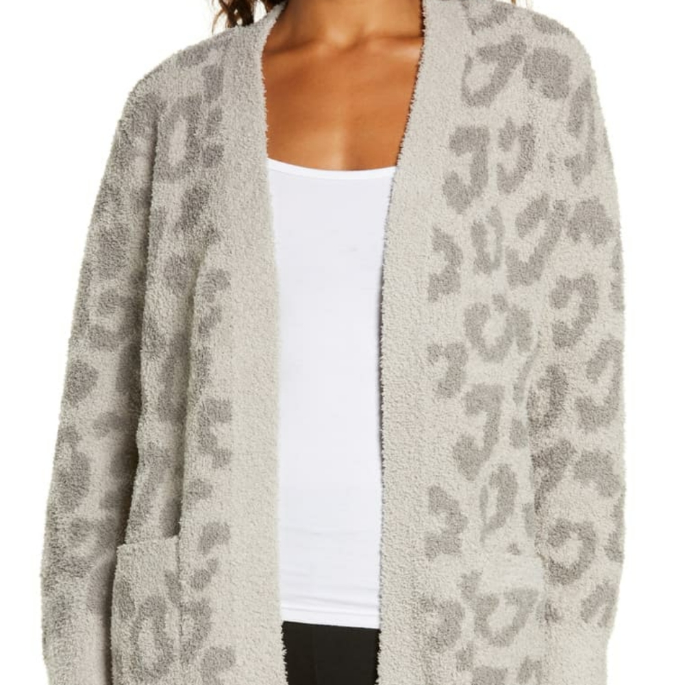 Barefoot Dream CozyChic Leopard Cardigan Nordstrom